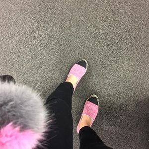 🎉Sale🎉Chanel Linen Espadrille in Pink/Black